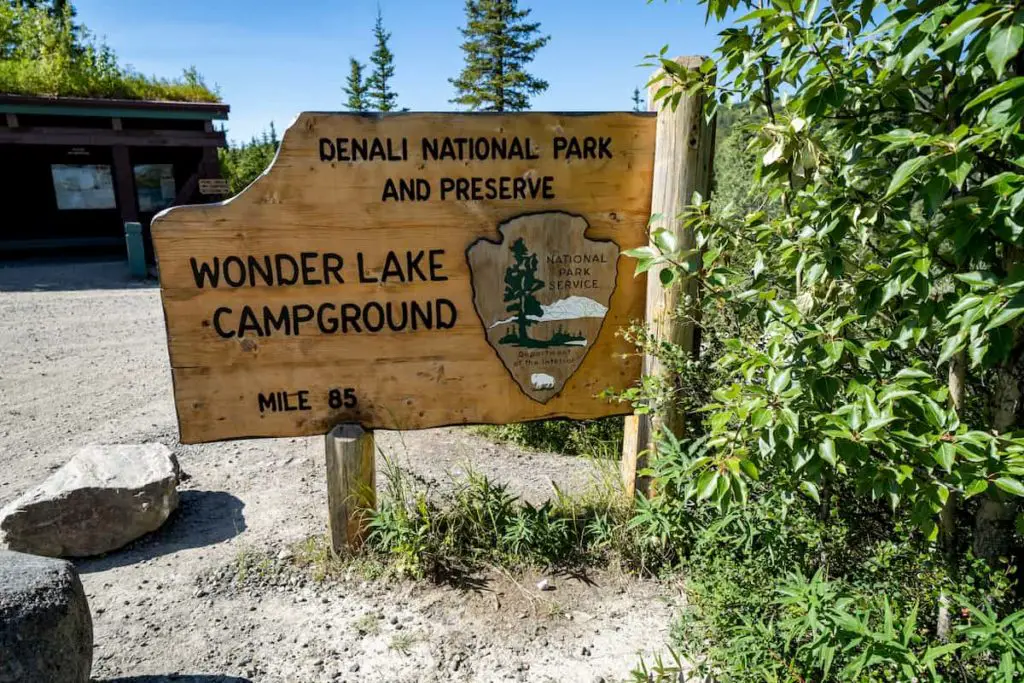 How Much Does Camping Cost - Campground sign at Denali in Alaska