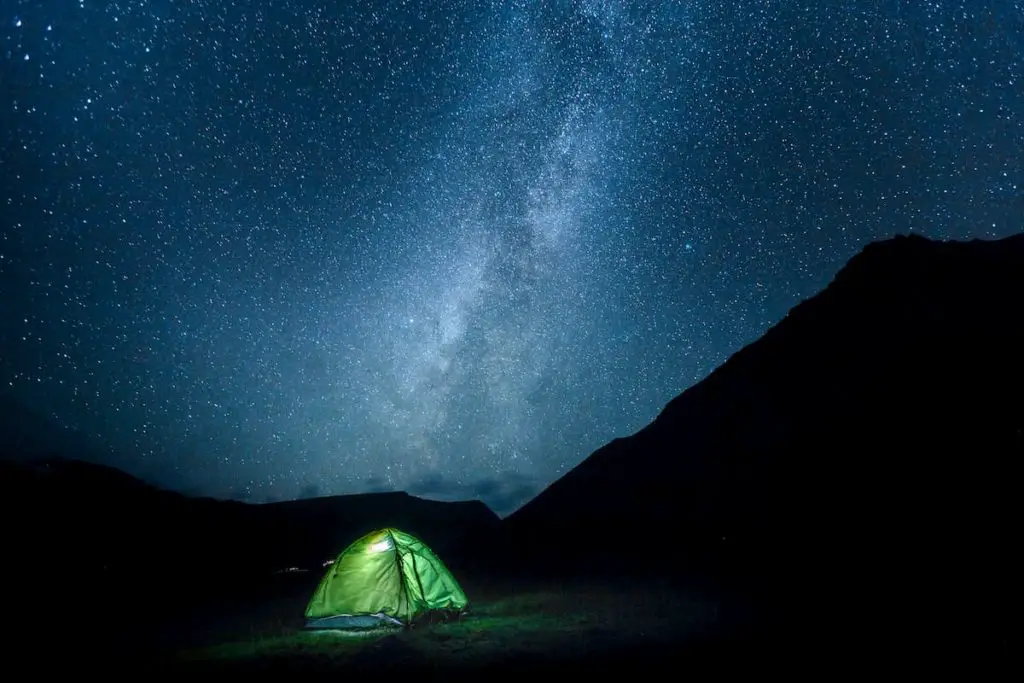 tent camping with the night sky - What Does Cowboy Camping Mean in Backpacking