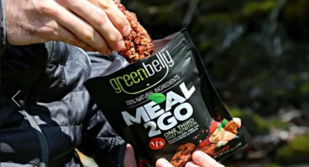 Taking 1/2 a serving out of the Meal2Go bag - Greenbelly Meal2Go Review
